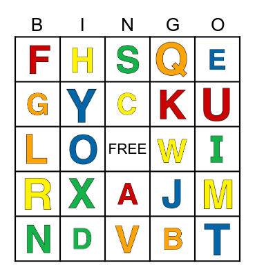 ALPHABET BINGO Card