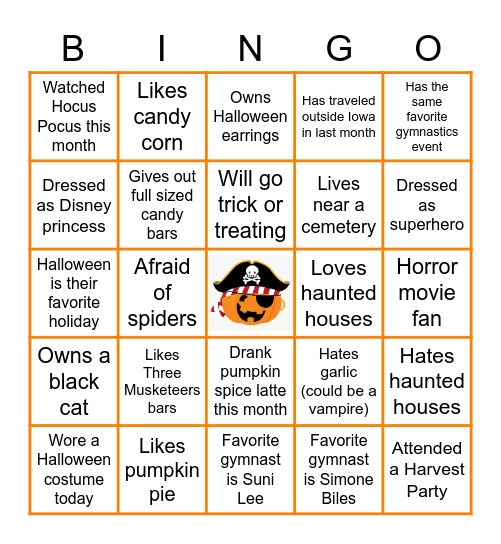 GoGo Halloween Bingo Card