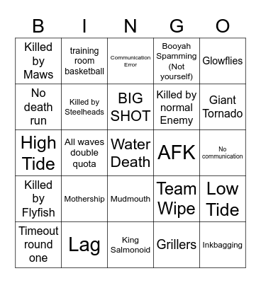 SALMON RUN BINGO Card