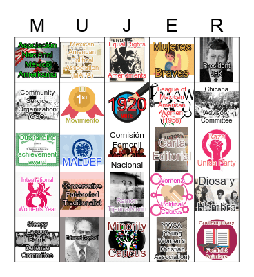 Loteria Las Motivadas Bingo Card