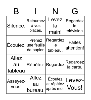 AV Ch1 Classroom Expressions Bingo Card