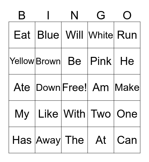 Fourth quarter Bingo Card