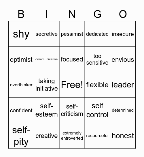 STRENGTHS & WEAKNESS Bingo Card