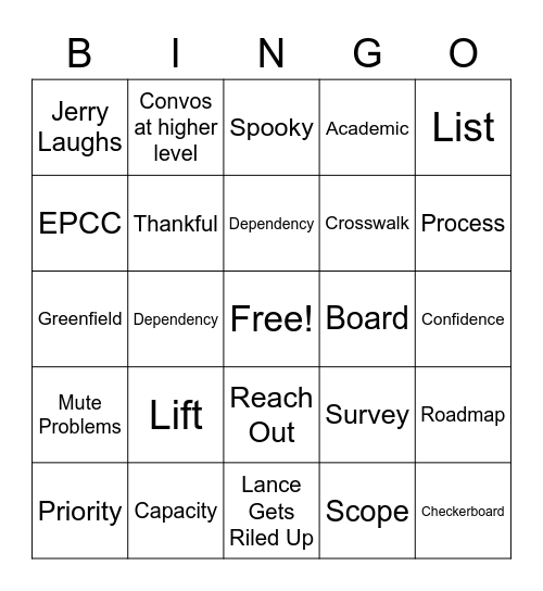 QP Bingo Card