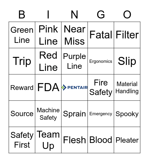 Spooky Safety Bingo Card