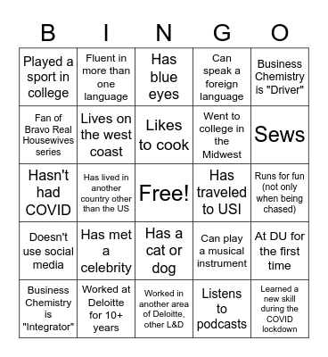 Tech Team Bingo Card