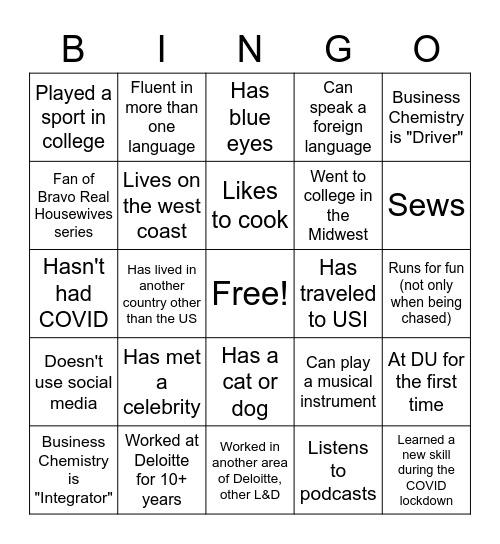 Tech Team Bingo Card