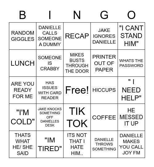 BINGO Card