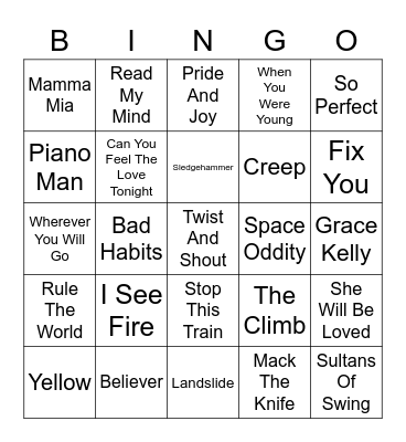 Round Two Bingo Card