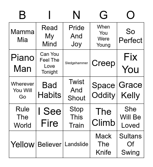 Round Two Bingo Card