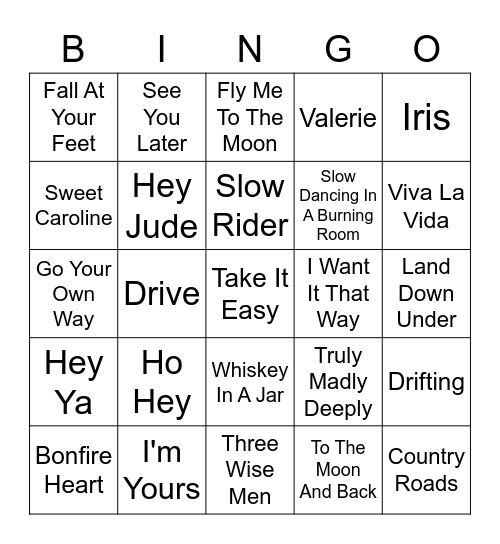 Round Three Bingo Card