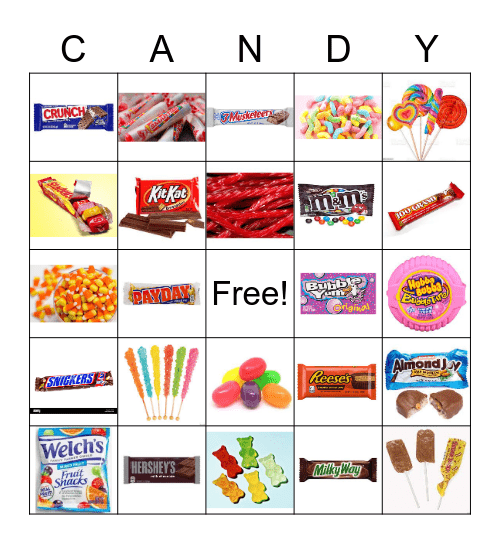 Candy Bingo Printable Free