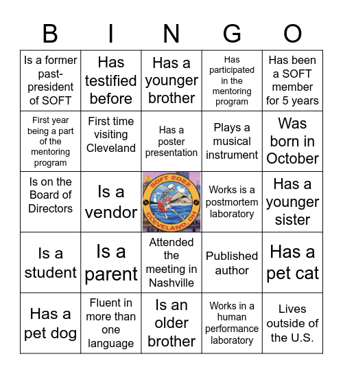 SOFT Mentoring Bingo Card