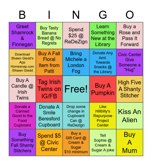 3rd Street Bingo Card