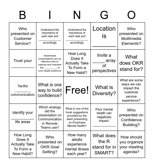 Formula RUN | DSM Summit Expo Bingo Card