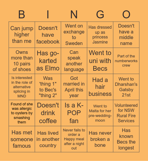 #LetsgetNauti Bingo Card