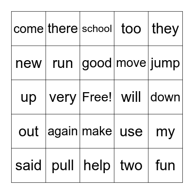 Wonders Unit 1 Bingo Card