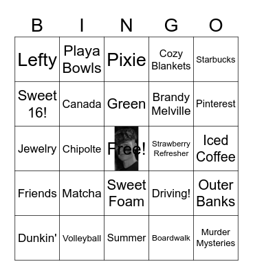 Cierra Bingo Card