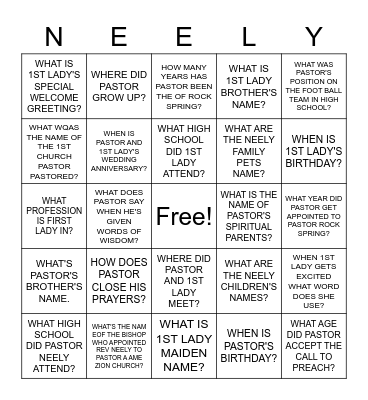 WE LOVE OUR FIRST FAMILY Bingo Card