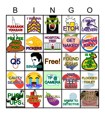 LOCK UP BINGO Card