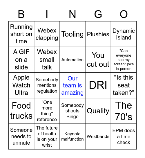 Healthy Bingo! Bingo Card