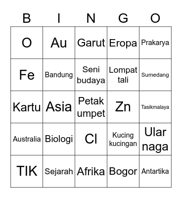 Karina Bingo Card