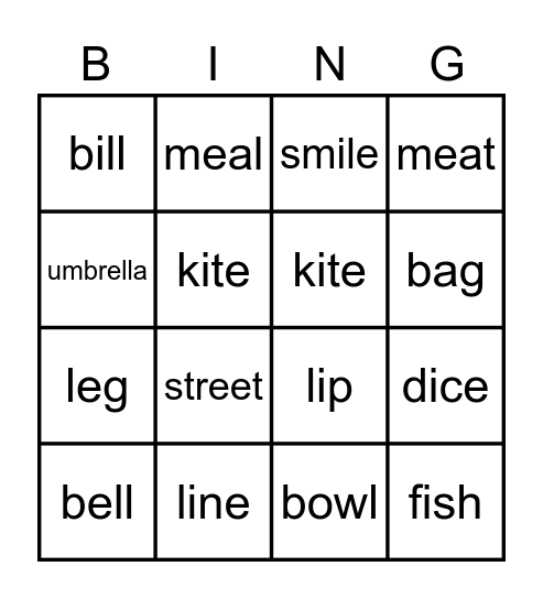 Bingo Card