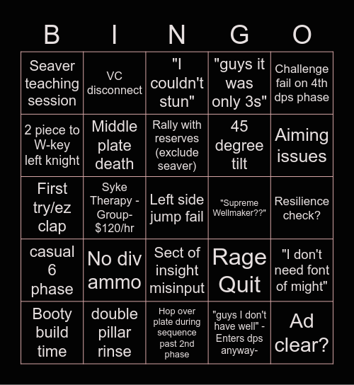 Ayo? Bingo Card