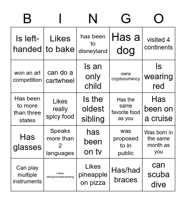 Icebreaker Bingo: Find Someone Who Bingo Card
