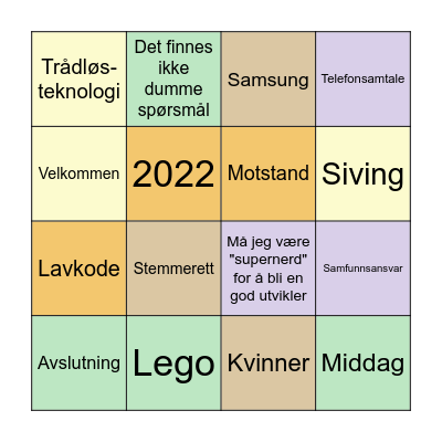 Ada-dagene Bingo Card