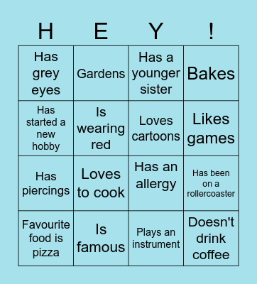 IceBreaker BINGO Card