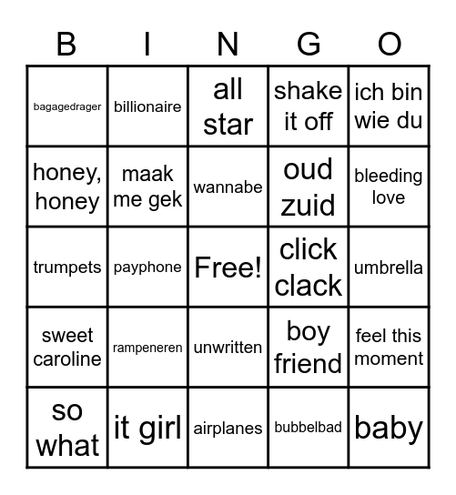 Elevinia Bingo Card