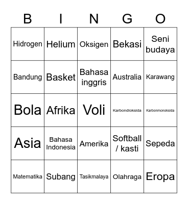 Bingo Sharon Myoui Bingo Card