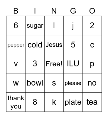 ASL 09/29/2022 Bingo Card