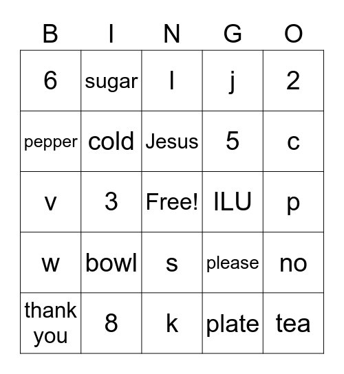 ASL 09/29/2022 Bingo Card