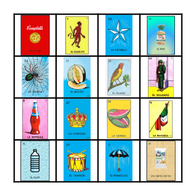 CAMPBELL SNACKS LOTERIA Bingo Card
