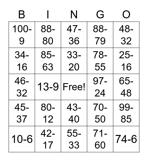 3rd Hour Moceri Bingo Card