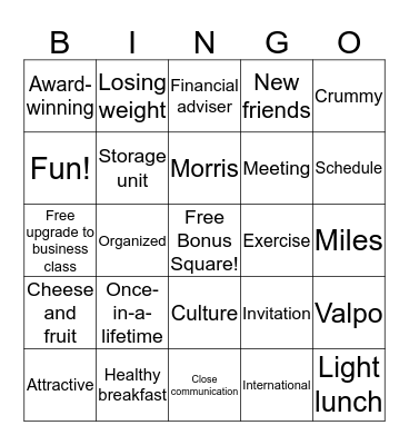 Virginia Mullin Bingo Card