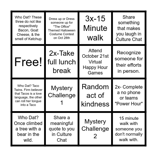 Beneficiando Bingo Card