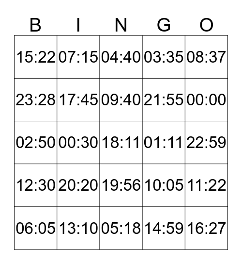 Il est... Bingo Card