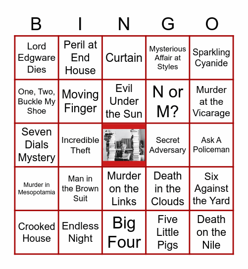 Agatha Christie Bingo Card