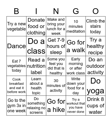 LL November Bingo Challenge Bingo Card