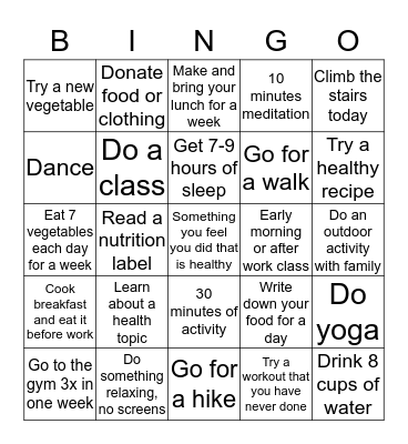 LL November Bingo Challenge Bingo Card