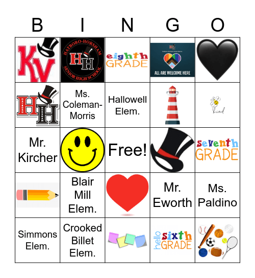 KVMS BINGO! Bingo Card