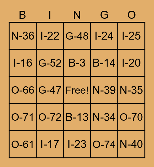 OncoHalloween Bingo Card