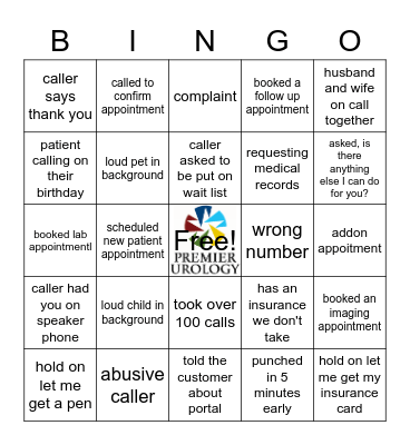 Call Center Bingo 2022 Bingo Card