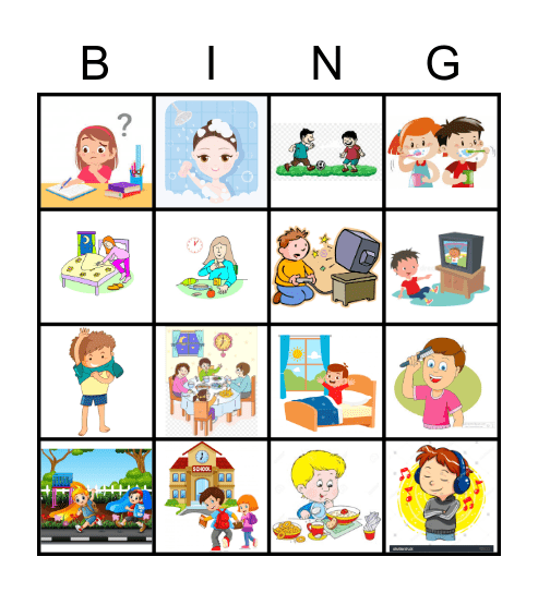 DAILY ACTIVITIES Bingo Card