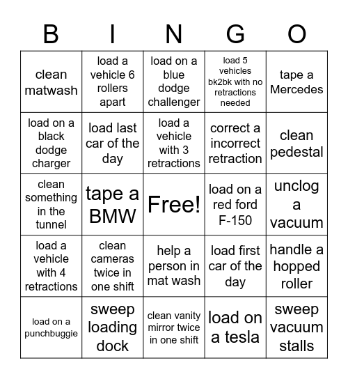 Mint Ops Bingo Card