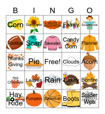 Fall Bingo Card