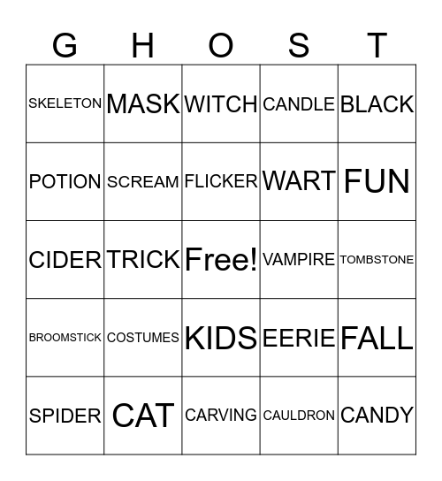 HALLOWEEN BINGO Card